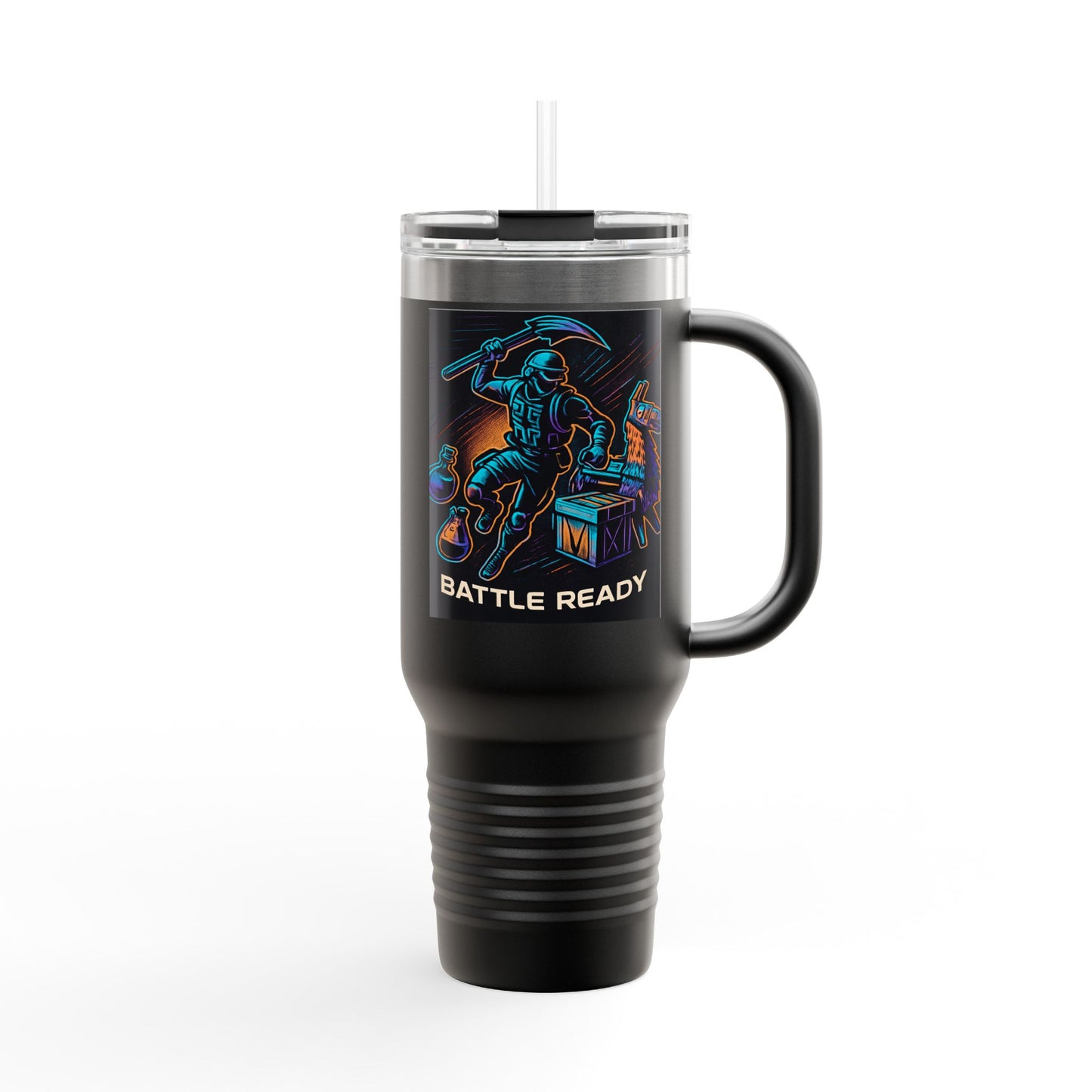 Battle Ready Insulated Travel Mug | 40oz | Adventure, Camping, Coffee, Gift, Travel | Durable and Stylish